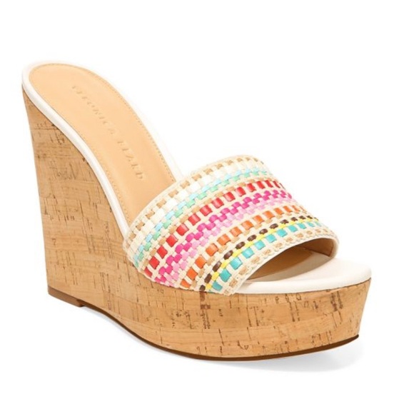 VERONICA BEARD Dali Raffia Wedge Sandals Size 10 New